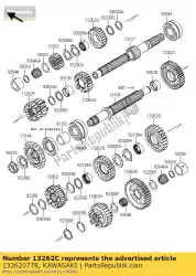 Qui puoi ordinare marcia, uscita 2a, 39t zr1000daf da Kawasaki , con numero parte 132620778: