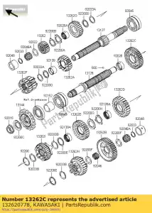 kawasaki 132620778 marcia, uscita 2a, 39t zr1000daf - Il fondo