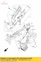 Aquí puede pedir protector, silenciador de Yamaha , con el número de pieza 3D9E47580000: