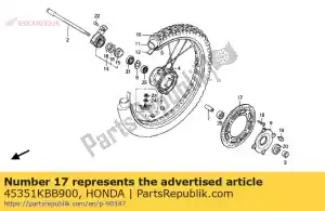 Honda 45351KBB900 disque, frein fr - La partie au fond