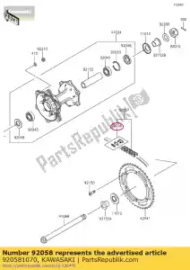 kawasaki 920581070 cadena conjunta klx250-e1 - Lado inferior