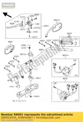 Aquí puede pedir conjunto de espejo, lh vn2000-a1h de Kawasaki , con el número de pieza 560010034: