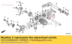 Honda 24221KRNA40 tenedor, l. palanca de cambios - Lado inferior