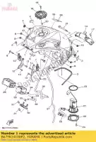 B67YK24100P2, Yamaha, depósito de combustible comp. yamaha  mt 1000 2016 2017, Nuevo