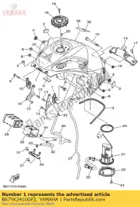 yamaha B67YK24100P2 fuel tank comp. - Bottom side