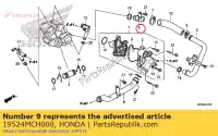 19524MCH000, Honda, tubo c, acqua honda  vt vtx 1300 1800 2002 2003 2004 2005 2006 2007 2010 2013 2017, Nuovo