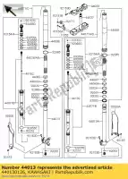 440130126, Kawasaki, tubo-garfo interno, lh kx250w9f kawasaki kx 250 2009, Novo