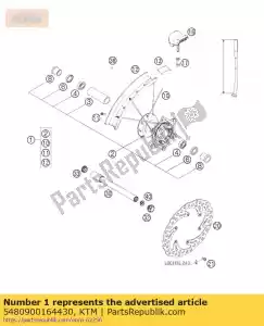 ktm 5480900164430 front w. cpl. 1,6x21' excel 06 - Bottom side