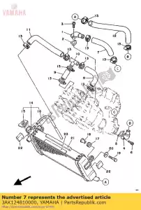 Yamaha 3AK124810000 tubo 1 - Lado inferior