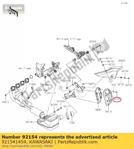 kawasaki 921541454 bolt,socket,6x16 zx1000nff - Bottom side