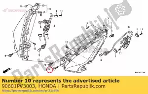 Honda 90601PV3003 clip, pus del condotto di aspirazione dell'aria - Il fondo