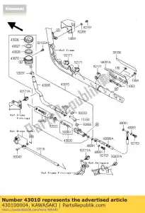 kawasaki 430100004 tige-assy-frein vn2000-a1h - La partie au fond