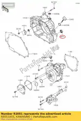 Ici, vous pouvez commander le joint d'huile tb16267 auprès de Kawasaki , avec le numéro de pièce 92051003: