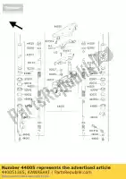 440051365, Kawasaki, rura-lewy wide?ki zewn?trzne en500-c1 kawasaki en 500 1996 1997 1998 1999 2000 2001 2002, Nowy