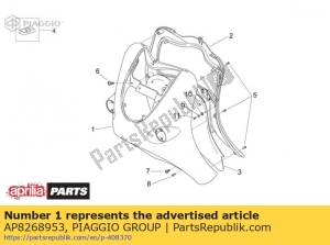 aprilia AP8268953 owiewka przednia. bia?y - Dół