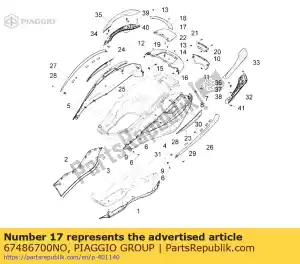 Piaggio Group 67486700NO porta da bateria - Lado inferior