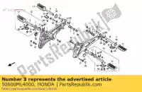 50600ML4000, Honda, houder, rechts honda cb  s cb450s 450 , Nieuw