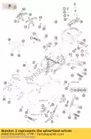 6900300200092, KTM, subframe platina 08 ktm rc rc8 1190 1200 2008 2009 2010, Nieuw