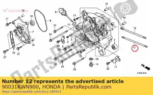 Honda 90031KWN900 parafuso a, pino, 8x200,5 - Lado inferior