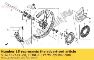 Honda 51614KZ4J41ZA cover, fr. disk *tnatural - Bottom side