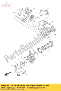 yamaha 4FPE443E0000 pijp, afvoer - Onderkant