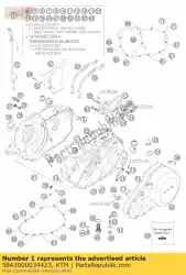 Qui puoi ordinare cofano motore cpl. W. Bear. Lc4 05 da KTM , con numero parte 5843000034423: