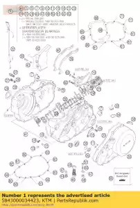 ktm 5843000034423 cofano motore cpl.w.bear. lc4 05 - Il fondo