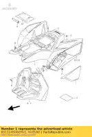 6311145G02YU1, Suzuki, parafango posteriore suzuki lt r450 quadracer limited r450z 450 , Nuovo