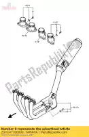 2GH147100000, Yamaha, conjunto de silenciador 1 yamaha fzr 1000, Nuevo