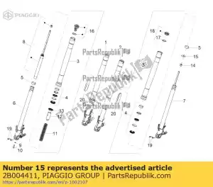 Piaggio Group 2B004411 noz - Lado inferior