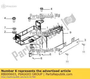 Piaggio Group RB000603 bandeind, m5x12 - Onderkant