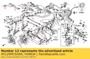 honda 45129MCSG00 pipe comp. c, fr. freno - Il fondo