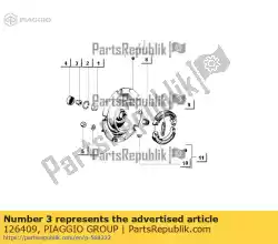 Ici, vous pouvez commander le écrou auprès de Piaggio Group , avec le numéro de pièce 126409: