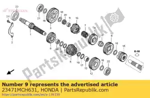 honda 23471MCH631 gear, mainshaft fourth(32t) - Bottom side