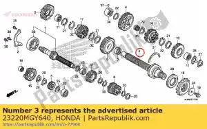 Honda 23220MGY640 eixo comp, contagem - Lado inferior