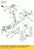 39111008126M, Kawasaki, rod-tie,suspension,f.m.g kawasaki d tracker 125 , New