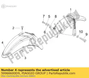 Piaggio Group 59966600D9 front mudguard - Bottom side