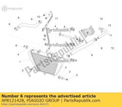 Aprilia AP8121428, Pier?cie? zabezpieczaj?cy d8, OEM: Aprilia AP8121428