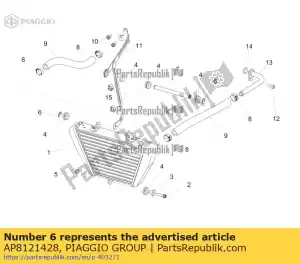 Piaggio Group AP8121428 circlip d8 - La partie au fond