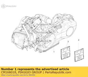 Piaggio Group CM168018 engine 125 4t 3v ie e3 - Bottom side