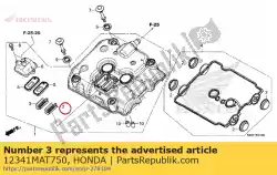 Aquí puede pedir placa, puerto (ai) de Honda , con el número de pieza 12341MAT750: