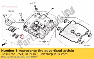 honda 12341MAT750 placa, puerto (ai) - Lado inferior