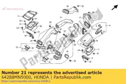 kanaal, l. Onder lucht van Honda, met onderdeel nummer 64288MN5000, bestel je hier online: