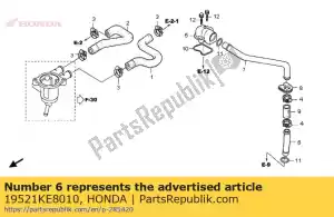 Honda 19521KE8010 pijp a, water - Onderkant