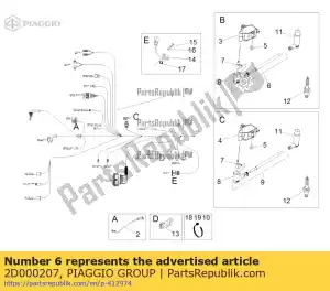 Piaggio Group 2D000207 ht wire l=470 - Bottom side