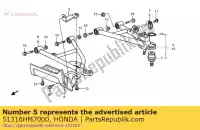 51316HM7000, Honda, guardia, l. fr. honda trx 350 400 450 2000 2001 2002 2003 2004, Nuevo