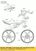 560751097, Kawasaki, patroon, lijkwade, rh er650egf kawasaki er-6n 650 2016, Nieuw