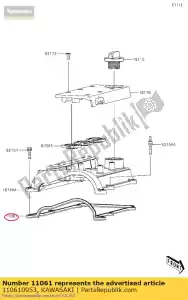 kawasaki 110610953 01 joint, couvercle de culasse - La partie au fond