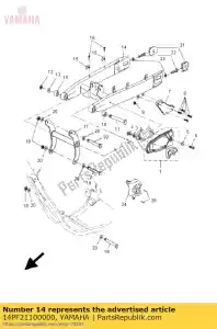 yamaha 14PF21100000 braccio posteriore comp. - Il fondo
