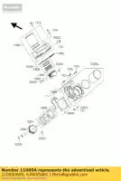 110050600, Kawasaki, motor de cilindro, rr kvf650dcs kawasaki kvf 650 2002 2003 2005 2006 2007 2008 2009 2010 2011, Nuevo